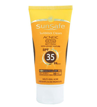 کرم ضد آفتاب رنگی پوست چرب spf35 سان سیف