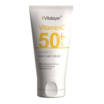  کرم ضد آفتاب بی رنگ Spf50 حاوی ویتامین سی حجم 40میل ویتالیر