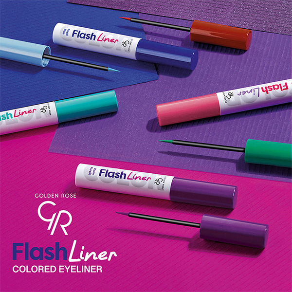 خط چشم رنگی فلش لاینر گلدن رز Golden Rose Flash Liner