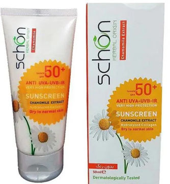 کرم ضد آفتاب SPF50 بدون رنگ پوست های خشک شون