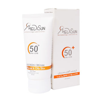 کرم ضد آفتاب SPF50 پوست معمولی و چرب مدیسان