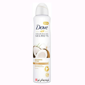 اسپری ضد تعریق رایحه نارگیل و گل یاس داو DOVE NOURISHING SECRETS